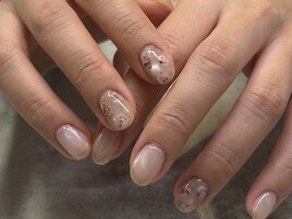 キラキラクリアニュアンスネイル