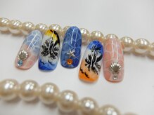 ネイルサロンミキ 横浜(MIKI)/海リゾートネイルヤシの木ヒトテ