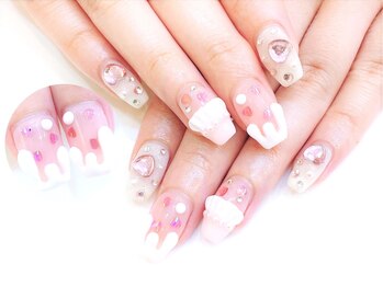 ジェル定額 90 量産 ハート Pg ネイルコレクション ピンク Nail Collection Pink のフォトギャラリー ホットペッパービューティー