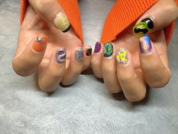 エンジェリック カラーズ(Angelic colors)/ハロウィン ニュアンスネイル☆