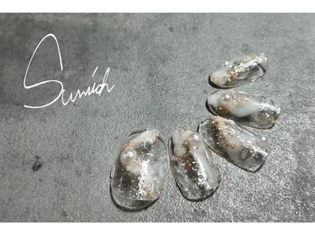 ラメ×立体で奥行き感たっぷり