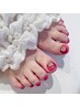 ★平日限定【Foot】ワンカラー10本☆親指ストーン乗せ放題♪