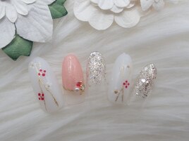 お正月　着物ネイル　￥8690