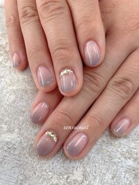 上品グラデーション/グレー