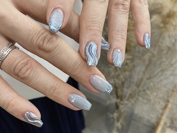 アイミーモア 国立店(aimer more)/キラキラマグネットネイル