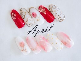 薔薇ネイル