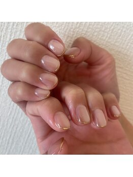 モネ ネイル(mone.nail)/マグネット×ミラーjフレンチ♪