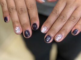 春の夜空ネイル