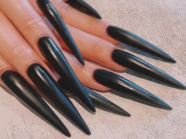 【ロングスカルプ】黒マット