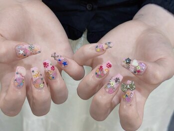 ネイルズバー 新宿店(Nails Bar)/カラフルポップステッカーネイル