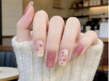 春ネイル／ピンクネイル
