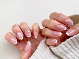 ピンクネイル☆白フレンチネイル