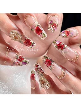 ネイルサロンラグジュアリー 梅田店(LUXURY)/押し花スカルプ