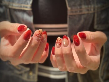 【マグネット】リボンネイル