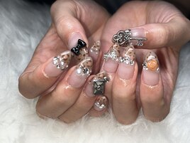 秋ネイル/ヒョウ柄/渋谷ネイル