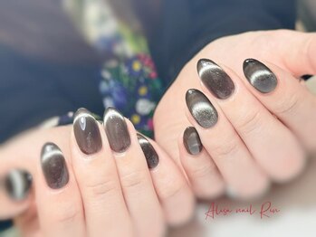 アリサネイル(ALISA NAIL)/黒マグネットフレンチ