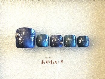 ネイルサロン あかねいろ/ギャラクシー　フットネイル