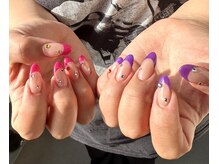 ステラネイル(Stela Nail)/フレンチ×ミラーアート