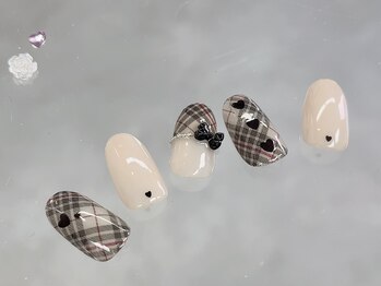 【定額】チェックネイル