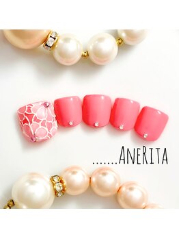 ネイルサロン アンリタ(nail salon AneRita)/フット☆レースフラワー