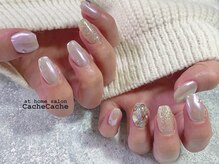 カシュカシュ(Cache Cache)/バレンタインオーロラネイル