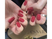 エスネイル 新宿西口店(es NAIL)/赤のワントーンネイル