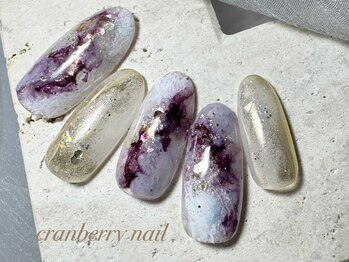 クランベリーネイル 代官山 恵比寿(cranberry nail)/インクのニュアンスネイル