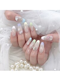 カラフルフレンチネイル