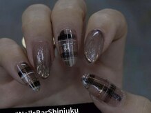 ネイルズバー 新宿店(Nails Bar)/ブラウンチェックグリッター