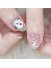 たゆ ネイル(たゆnail)/パラジェル溶け雪だるまネイル
