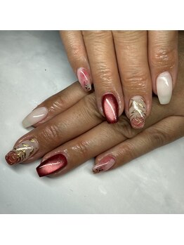 エーナイン イオンモール三川店/バラアートネイル