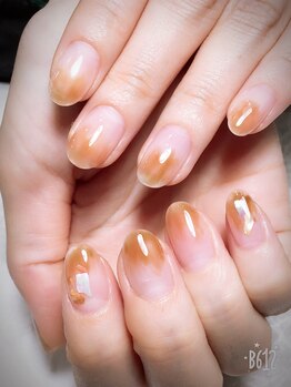 レディグリッター(Lady glitter)/ニュアンス塗りかけネイル