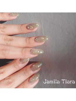 夏映えキラキラフラッシュネイル