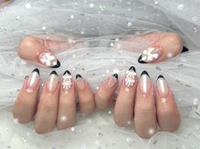 ベルグローアルファネイル(BELLE GROW ALPHA NAIL)/黒フレンチ