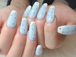 フレンチ×星ホロネイル