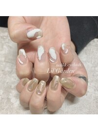 アシンメトリー×マットネイル