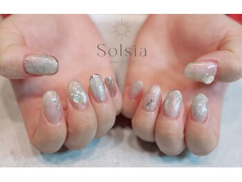 ソルシア(Solsia)の写真/ワンカラーオフ込み¥4880～★リーズナブルで可愛い蒲田のネイルサロンでシンプルなお気に入りネイルを◎