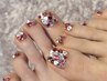 【人気No.1】親指メインアート×ワンカラーFoot￥7900/ケア込【オフ無料】