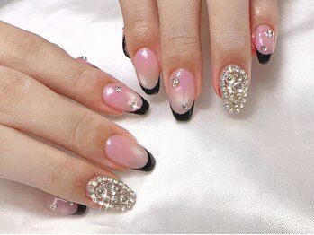 シェリーピンク(cherie pink)/キラキラネイル