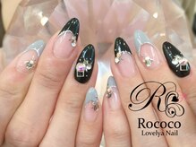 ロココ ラブリヤ ネイル 岡崎店(Rococo Lovelya Nail)/フレンチ×ストーンネイル
