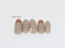 ネイルサロンリシェ 烏丸御池(Recher)/ブロンズミラーシンプルネイル