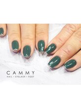 キャミ ネイル(CAMMY NAIL)/緑ラメフレンチ♪