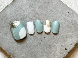 爽やかシンプル★フットネイル