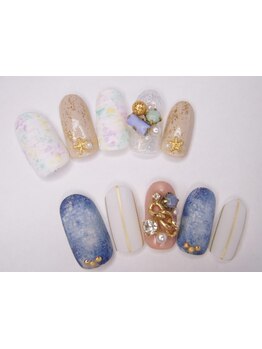 ネイル・アイメニューの同時施術が可能