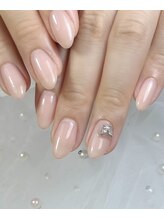 リィ ネイル(rii nail)/ワンカラー×蝶々♪