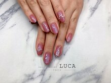 ネイルアトリエルカ(nail atelier LUCA)/W-443 ピンクうねうねネイル