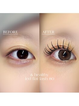 アイラッシュサロン オホス 岐阜(Ojos)/&healthy / flat lash 80