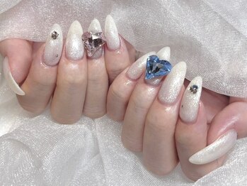 モカ 心斎橋(moca by Lee)/【Aina】キラキラハートネイル