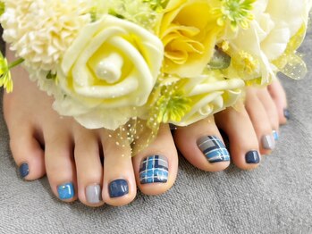 プルミエ ネイル(Premier Nail)/フット★北欧風チェック