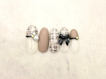 カナリス 神田店(Kanalis)/ツイードリボンネイル